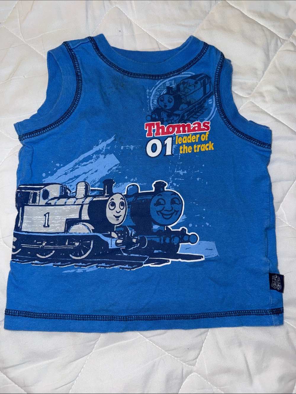 24m vintage Thomas & Friends Blue Toddler Tank Top - 'Leader of the Track'